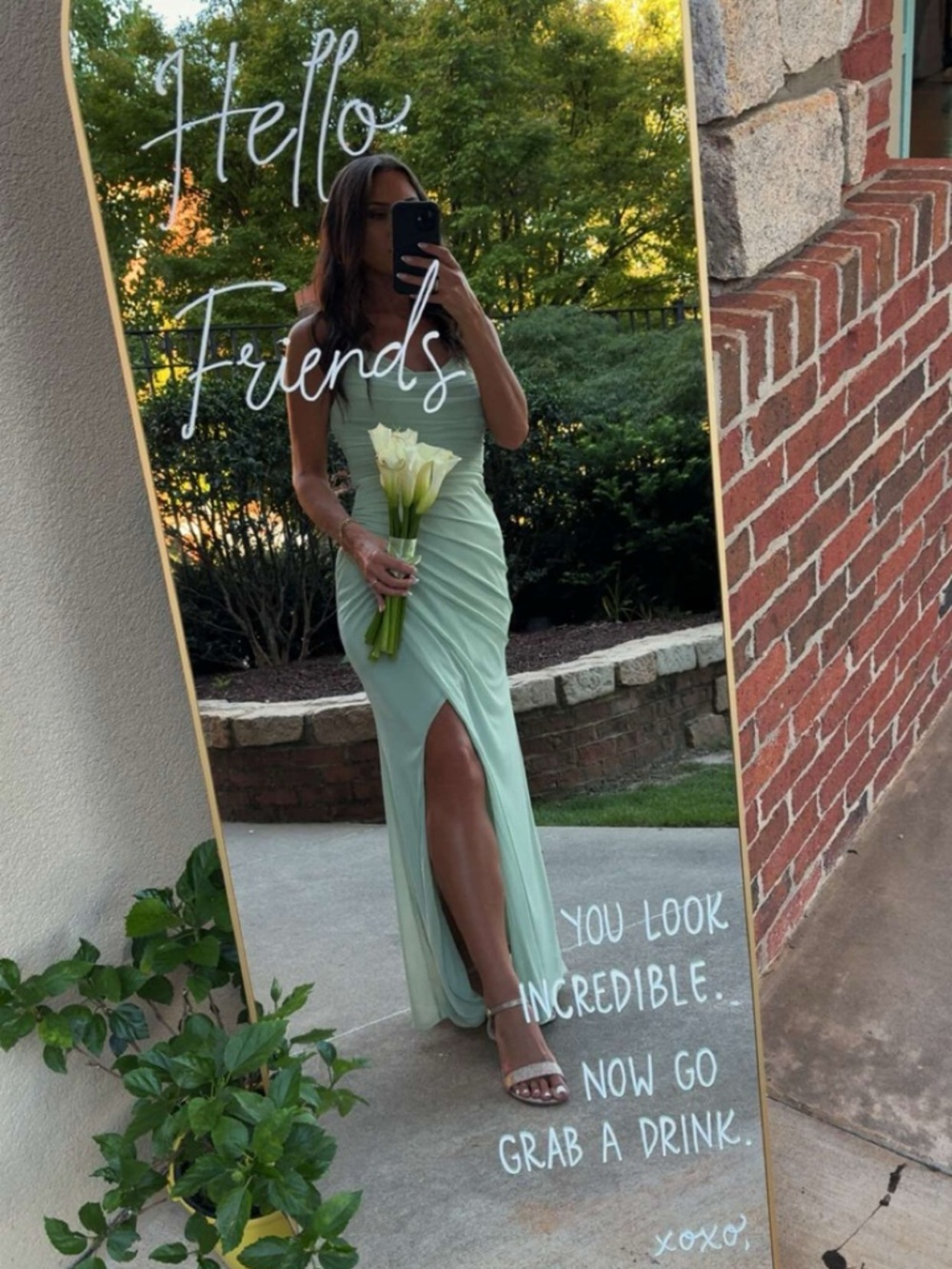 Azazie Dusty Sage Green A4 sz Bridesmaid Dress - Picture 1 of 4